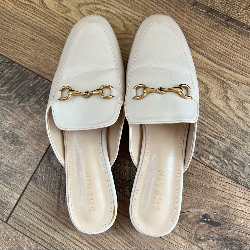 SHEIN cream colored loafers